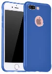 Apple iPhone 8 Plus Kılıf İnce Mat Esnek Silikon - Mavi