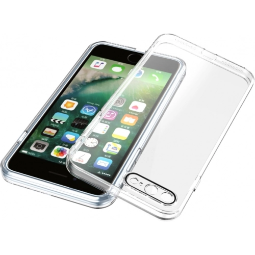 Apple iPhone 8 Plus Kılıf Kamera Lens Korumalı Esnek Şeffaf Fizy Kapak