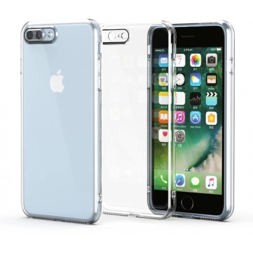 Apple iPhone 8 Plus Kılıf Kamera Lens Korumalı Esnek Şeffaf Fizy Kapak