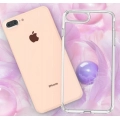 Apple iPhone 8 Plus Kılıf Korumalı Kenarları Silikon Arkası Sert Coss Kapak  - Şeffaf