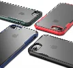 Apple iPhone 8 Plus Kılıf Volks Serisi Kenarları Silikon Arkası Şeffaf Sert Kapak - Kırmızı