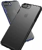 Apple iPhone 8 Plus Kılıf Volks Serisi Kenarları Silikon Arkası Şeffaf Sert Kapak - Siyah