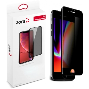 Apple iPhone SE 2 (2020) Karartmalı Hayalet Ekran Koruyucu Tam Kaplayan Kor Privacy Kırılmaz Cam - Siyah