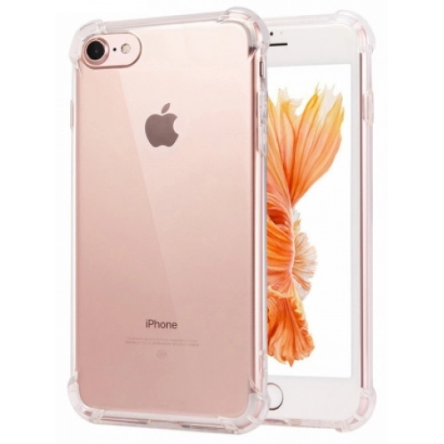 Apple iPhone SE 2 (2020) Kılıf Silikon Köşe Korumalı Airbag Darbe Emici Kapak - Şeffaf