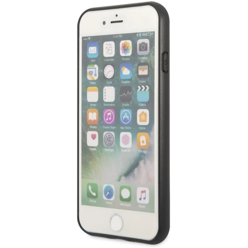 Apple iPhone SE 2022 Kılıf GUESS Çift Kart Bölmeli Kapak - Siyah