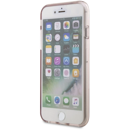 Apple iPhone SE 2022 Kılıf Karl Lagerfeld Transparan Choupette Dizayn Kapak - Pembe