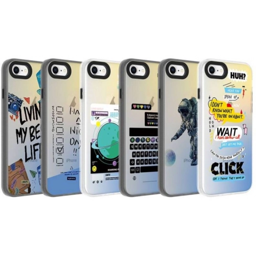 Apple iPhone SE 3 2022 Kılıf Desenli Zore Dragon Sert Kapak - Klavye