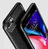 Apple iPhone SE 3 2022 Kılıf Karbon Serisi Mat Fiber Silikon Negro Kapak - Siyah