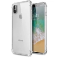 Apple iPhone X Kılıf Silikon Köşe Korumalı Airbag Darbe Emici Kapak - Şeffaf