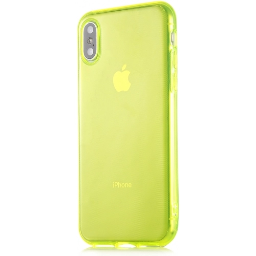 Apple iPhone X Kılıf Esnek Renkli Şeffaf Silikon Kamera Korumalı - Pembe