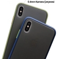 Apple iPhone X Kılıf Exlusive Arkası Mat Tam Koruma Darbe Emici - Beyaz