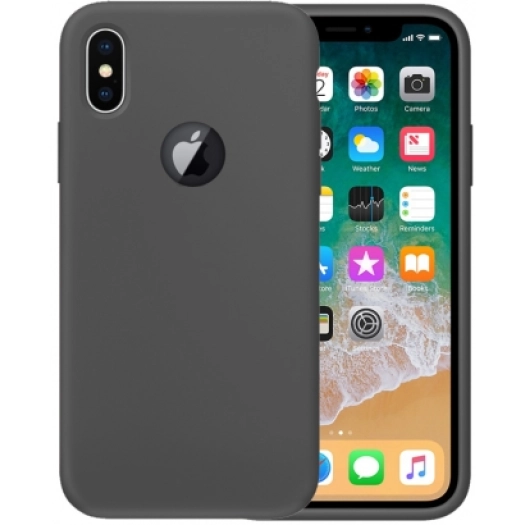 Apple iPhone X Kılıf İnce Soft Mat Renkli Esnek Silikon Kapak - Siyah