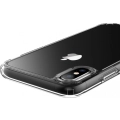 Apple iPhone X Kılıf Korumalı Kenarları Silikon Arkası Sert Coss Kapak  - Şeffaf