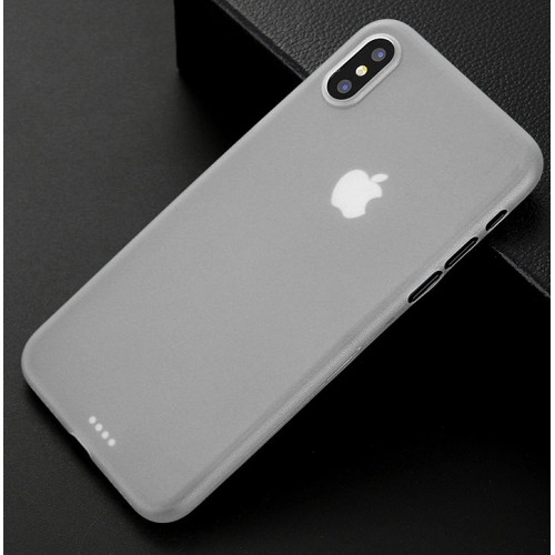 Apple iPhone X Kılıf Mat Şeffaf Esnek Kaliteli Ultra İnce PP Silikon  - Beyaz