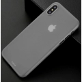 Apple iPhone X Kılıf Mat Şeffaf Esnek Kaliteli Ultra İnce PP Silikon  - Gri