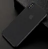 Apple iPhone X Kılıf Mat Şeffaf Esnek Kaliteli Ultra İnce PP Silikon  - Siyah