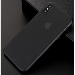 Apple iPhone X Kılıf Mat Şeffaf Esnek Kaliteli Ultra İnce PP Silikon  - Siyah
