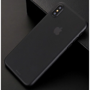 Apple iPhone X Kılıf Mat Şeffaf Esnek Kaliteli Ultra İnce PP Silikon  - Siyah