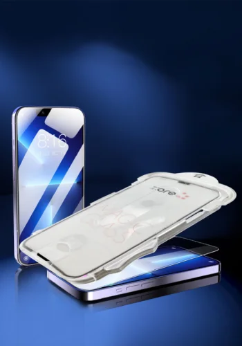 Apple iPhone X Kırılmaz Cam Ekran Koruyucu Kolay Uygulama Aparatlı 5D Magic Glass - Siyah