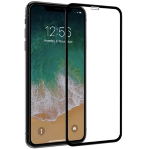 Apple iPhone X Kırılmaz Cam Tam Kaplayan EKS Glass Ekran Koruyucu - Siyah