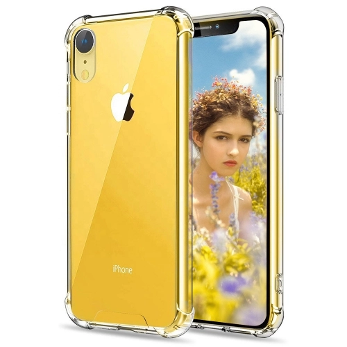 Apple iPhone Xr Kılıf Silikon Köşe Korumalı Airbag Darbe Emici Kapak - Şeffaf