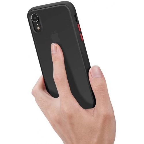 Apple iPhone Xr Kılıf Exlusive Arkası Mat Tam Koruma Darbe Emici - Beyaz