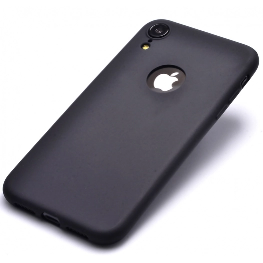Apple iPhone Xr Kılıf İnce Soft Mat Renkli Esnek Silikon Kapak - Siyah