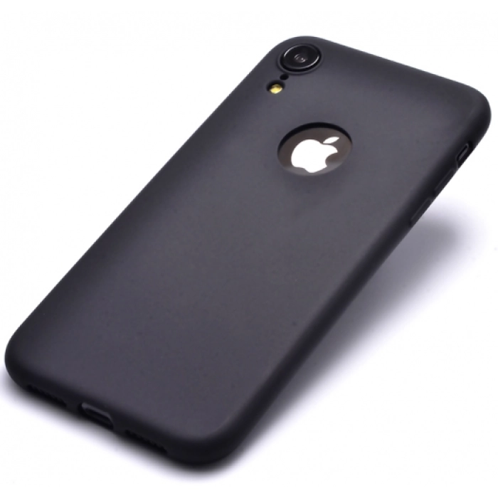 Apple iPhone Xr Kılıf İnce Soft Mat Renkli Esnek Silikon Kapak - Siyah