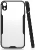 Apple iPhone Xr Kılıf Kamera Lens Korumalı Arkası Şeffaf Silikon Kapak - Siyah