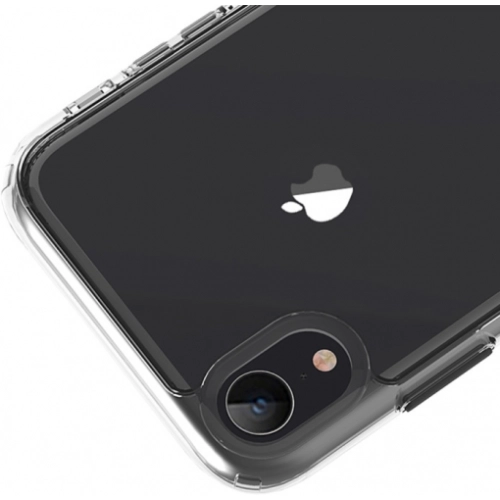 Apple iPhone Xr Kılıf Korumalı Kenarları Silikon Arkası Sert Coss Kapak - Şeffaf