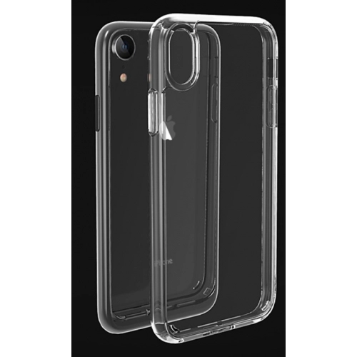 Apple iPhone Xr Kılıf Korumalı Kenarları Silikon Arkası Sert Coss Kapak - Şeffaf