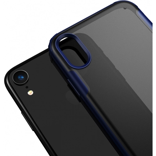 Apple iPhone Xr Kılıf Volks Serisi Kenarları Silikon Arkası Şeffaf Sert Kapak - Kırmızı