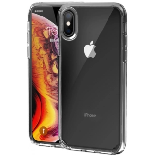 Apple iPhone Xs Kılıf Korumalı Kenarları Silikon Arkası Sert Coss Kapak  - Şeffaf