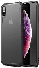 Apple iPhone Xs Kılıf Volks Serisi Kenarları Silikon Arkası Şeffaf Sert Kapak - Siyah