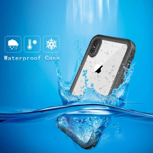 Apple iPhone Xs Kılıf Zore 1-1 Su Geçirmez Kılıf - Siyah