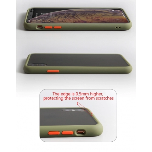 Apple iPhone Xs Max Kılıf Exlusive Arkası Mat Tam Koruma Darbe Emici - Lacivert