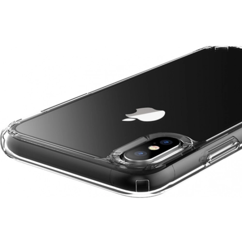 Apple iPhone Xs Max Kılıf Korumalı Kenarları Silikon Arkası Sert Coss Kapak - Şeffaf