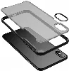 Apple iPhone Xs Max Kılıf Volks Serisi Kenarları Silikon Arkası Şeffaf Sert Kapak - Siyah