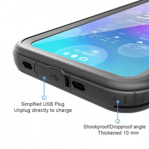 Apple iPhone XS Max Kılıf Zore 1-1 Su Geçirmez Kılıf - Siyah