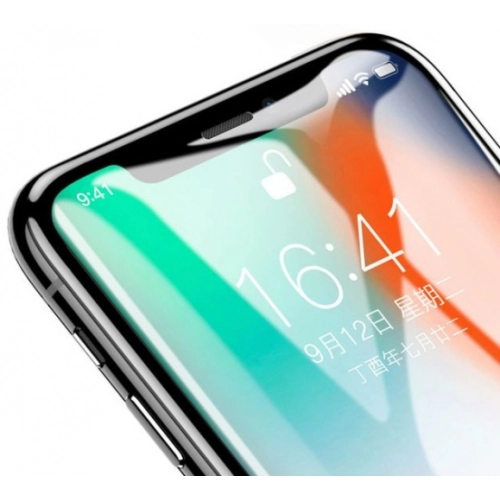Apple iPhone Xs Max Tam Kapatan Eğimli Esnek Ekran Koruyucu Short Curve Nano