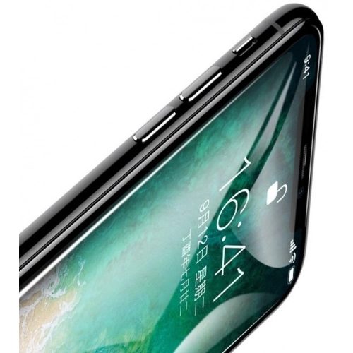 Apple iPhone Xs Max Tam Kapatan Eğimli Esnek Ekran Koruyucu Short Curve Nano