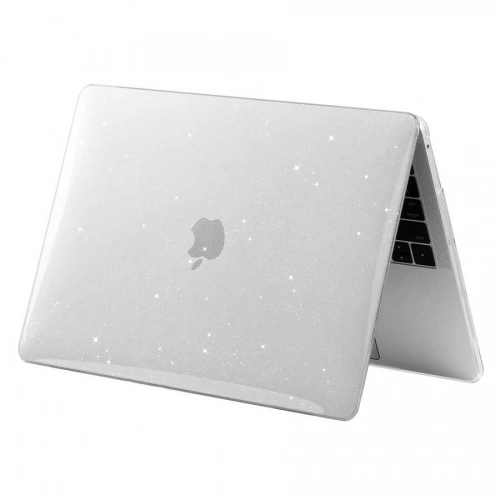 Apple Macbook 13.3 Air M1 Koruyucu MSoft Allstar Yaldızlı Kristal Kapak - Şeffaf