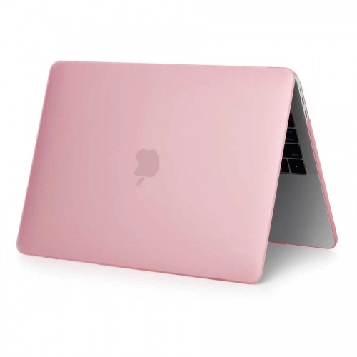 Apple Macbook 13.3 Air M1 Koruyucu MSoft Mat Kristal Kapak - Pembe