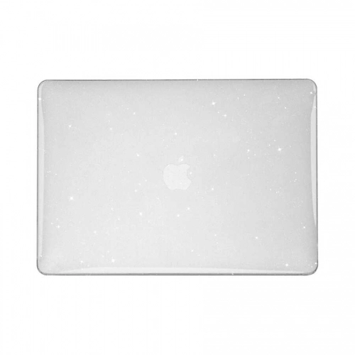 Apple Macbook 13.3 Pro M2 2022 Koruyucu MSoft Allstar Yaldızlı Kristal Kapak - Şeffaf