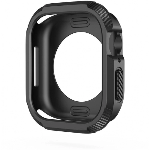 Apple Watch 10 42mm Silikon TPU Kasa Koruyucu Zore Watch Gard 17 - Siyah