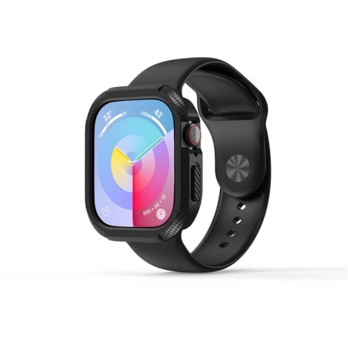 Apple Watch 10 42mm Silikon TPU Kasa Koruyucu Zore Watch Gard 17 - Siyah