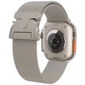 Apple Watch 10 46mm Zore KRD-25 Metal Hasır Kordon - Gri