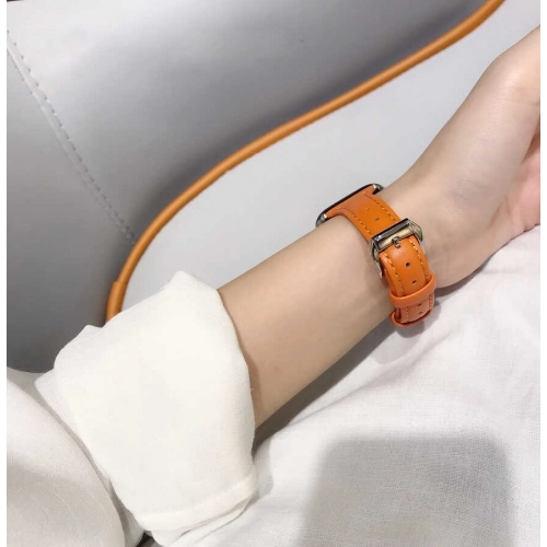 Apple Watch 38mm Deri Kordon KRD-28 - Siyah