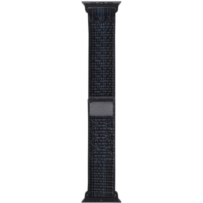 Apple Watch 38mm Hasır Kordon Strap Kayış Naylon Örgüİşlemeli KRD-91 - Siyah