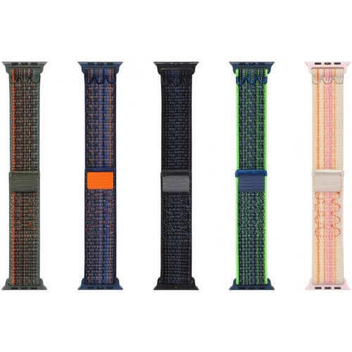 Apple Watch 38mm Hasır Kordon Strap Kayış Naylon Örgüİşlemeli KRD-91 - Siyah